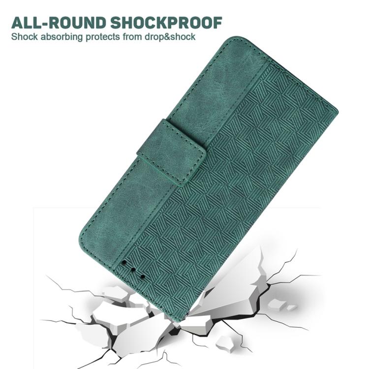Funda de cuero con relieve geométrico para Redmi A5 4G (171,7 mm) (verde)