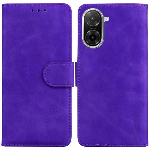 Funda de cuero con tapa para Redmi A5 4G (171,7 mm), color puro y tacto suave (morado)