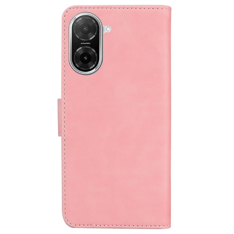 Funda de cuero con tapa para Redmi A5 4G (171,7 mm), color puro y tacto suave (rosa)