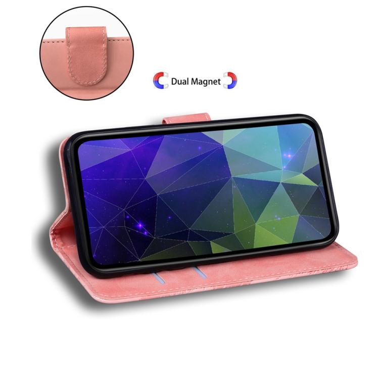 Funda de cuero con tapa para Redmi A5 4G (171,7 mm), color puro y tacto suave (rosa)
