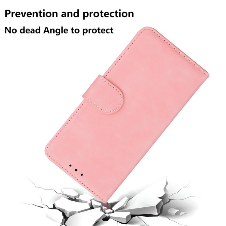 Funda de cuero con tapa para Redmi A5 4G (171,7 mm), color puro y tacto suave (rosa)