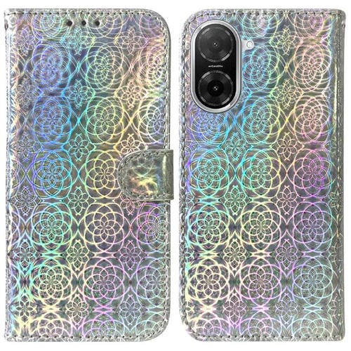 Funda de cuero con hebilla magnética colorida para Redmi A5 4G (171,7 mm) (plateada)