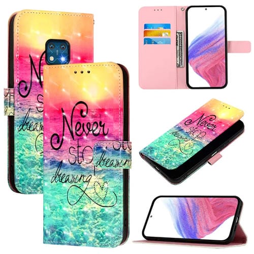 Funda de Cuero con Tapa Horizontal y Pintura 3D para Nokia Xr20 (Chasing Dreams)