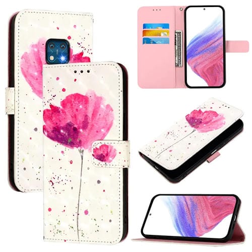 Funda de Cuero con Tapa Horizontal y Pintura 3D para Nokia Xr20 (Flor)