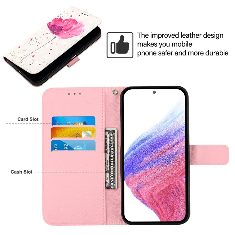 Funda de Cuero con Tapa Horizontal y Pintura 3D para Oukitel C57S (Flor)