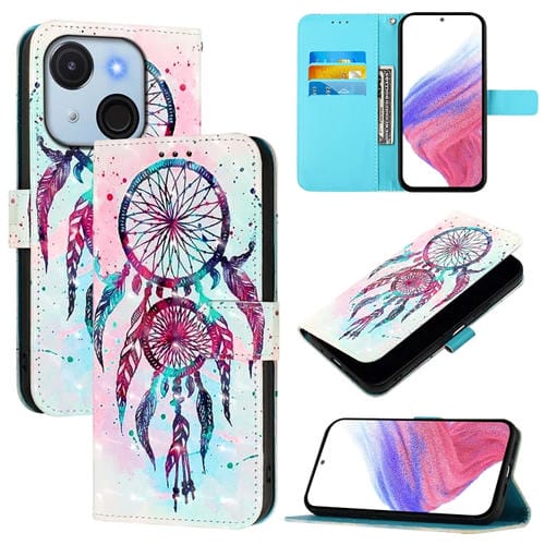 Funda de Cuero con Tapa Horizontal y Pintura 3D para Itel A50C (Carillones de Viento)