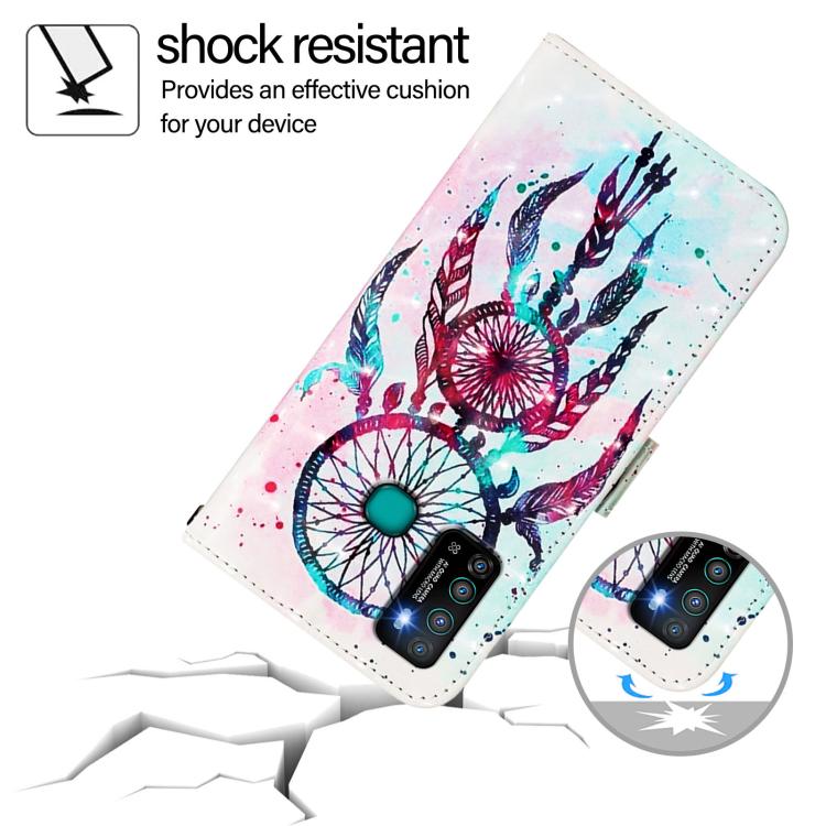 Funda de Cuero con Tapa Horizontal y Pintura 3D para Infinix Hot 9/Hot 9 Pro (Campanas de Viento)