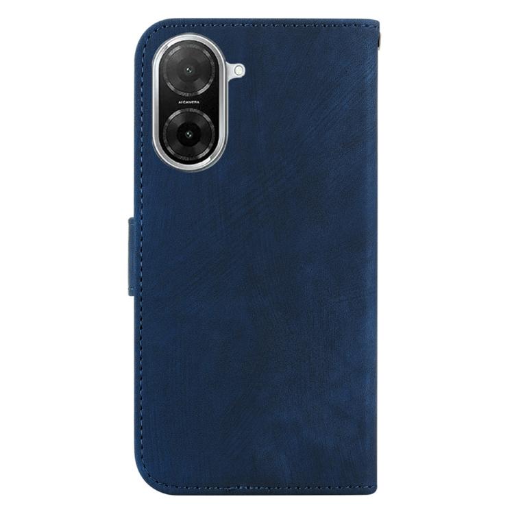 Funda de piel con relieve de tigre para Redmi A5 4G (171,7 mm) (azul oscuro)