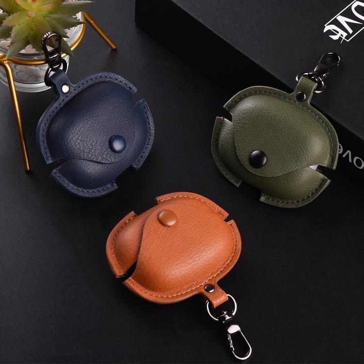 Funda Protectora de Cuero para Auriculares Redmi Buds 6 Pro Business con Gancho (Verde)