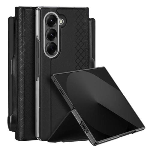 Funda de PU + TPU con ranura para bolígrafo para Samsung Galaxy Z Fold7 5G DUX DUCIS Bril Series (negra)