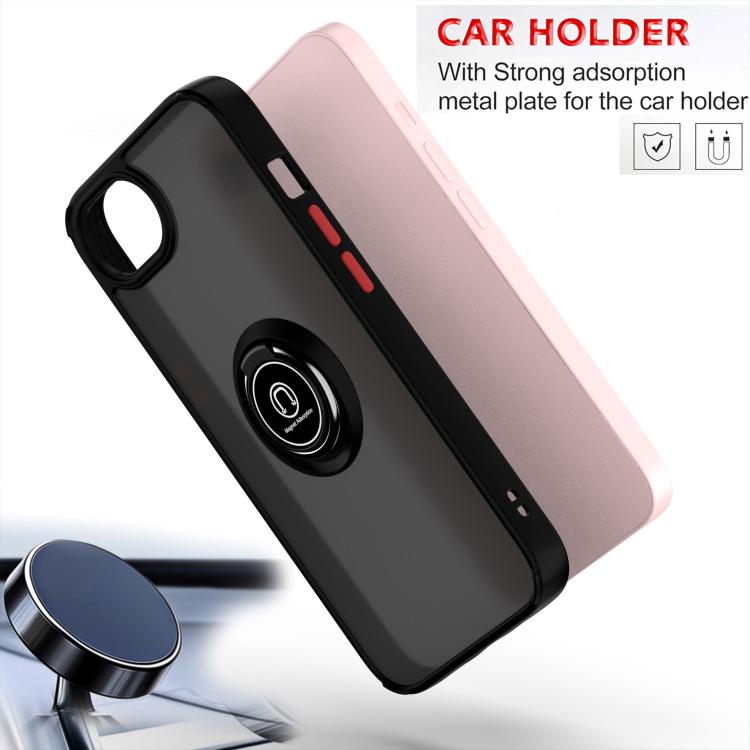 Funda de TPU + PC con anillo para iPhone 16e Q Shadow 1 Series (azul cielo)