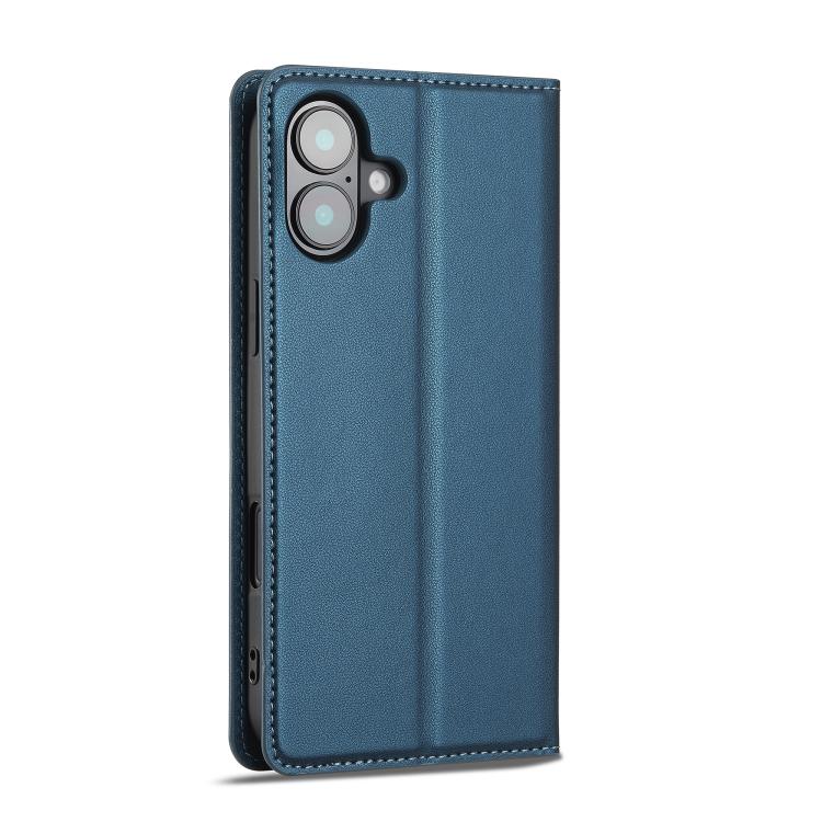 Funda de PU con textura fina esmerilada para iPhone 17 LC.IMEEKE L1 Series (azul)