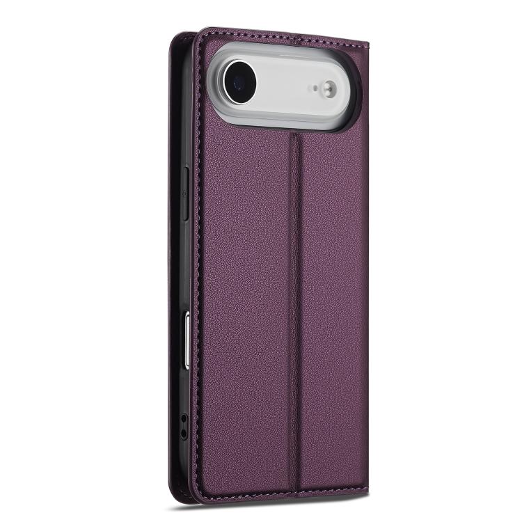 Funda de PU con textura fina esmerilada para iPhone 17 Air LC.IMEEKE L1 Series (morada)