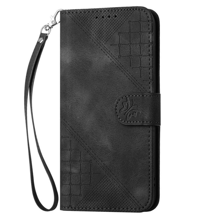 Funda de Cuero para Infinix Hot 30 Play con Diseño Mariposa en Relieve y NFC (Negro)