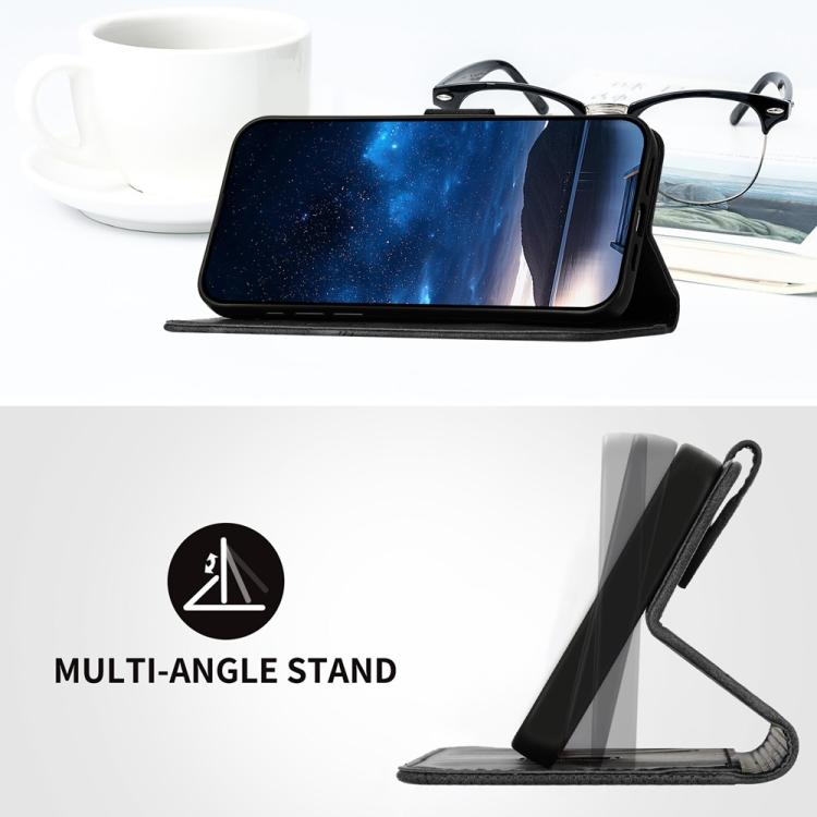 Funda de Cuero para Infinix Hot 50 Pro 4G con Diseño Mariposa en Relieve y Cordón (Negro)