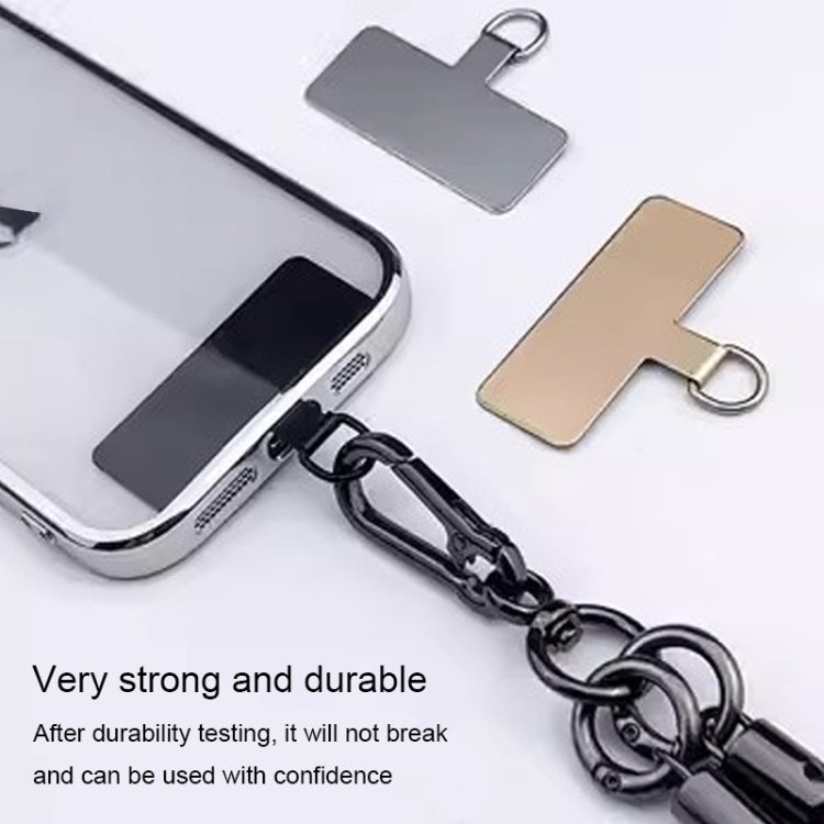 Junta de Fijación para Cordón de Teléfono Móvil Metal Rectangular (Dorado)