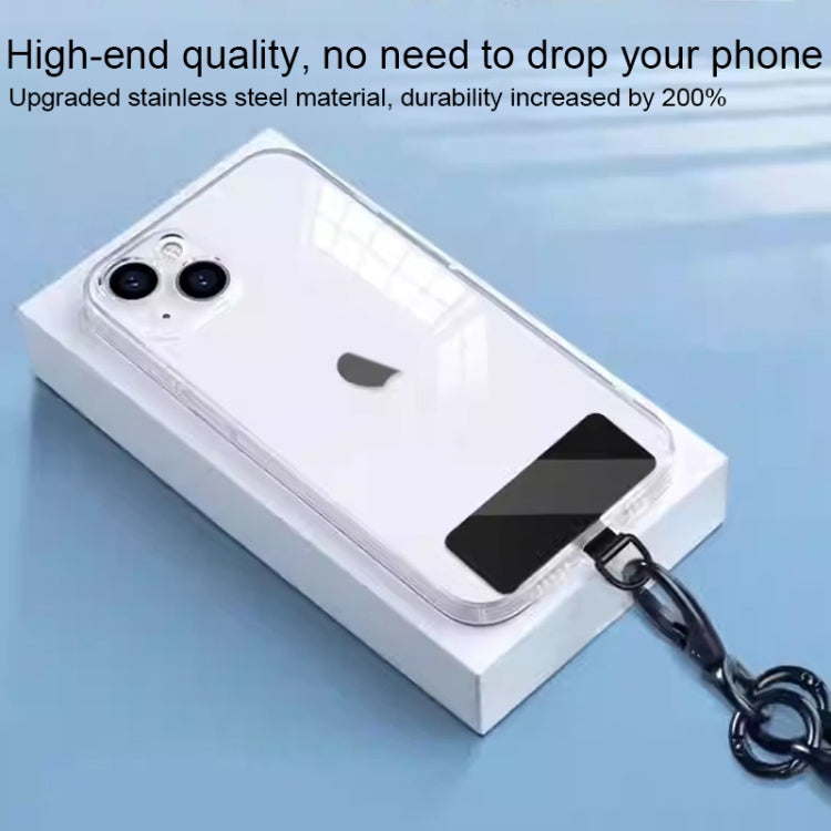 Junta de Fijación para Cordón de Teléfono Móvil Metal Rectangular (Dorado)