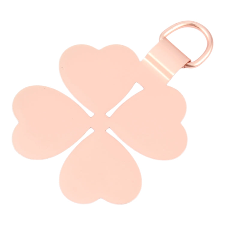 Junta de Fijación de Cordón de Teléfono Móvil Metal Cuatro Hojas (Oro Rosa)