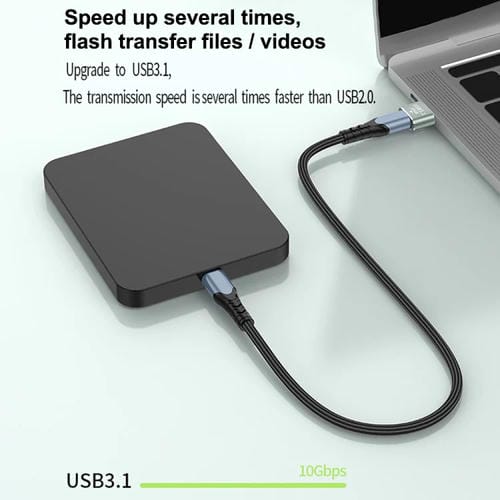 Adaptador Mini OTG USB 3.1 Macho A a USB-C Hembra 120 W 10 Gbps (Plateado)