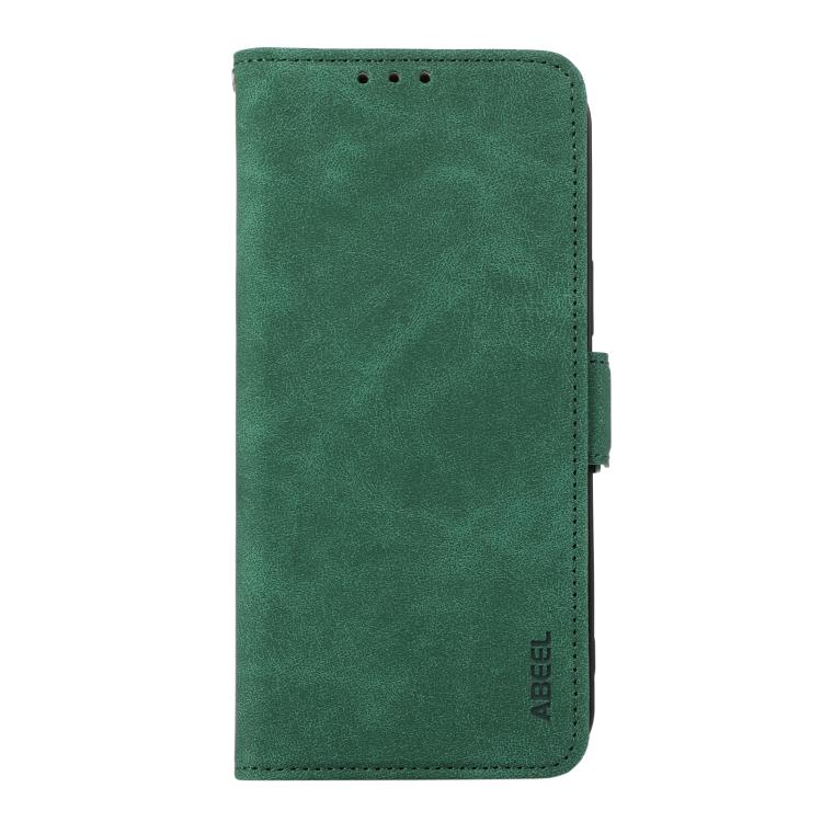 Funda de Cuero Abeel con Imán Rfid y Esmerilado para OnePlus 13R Global (Verde)