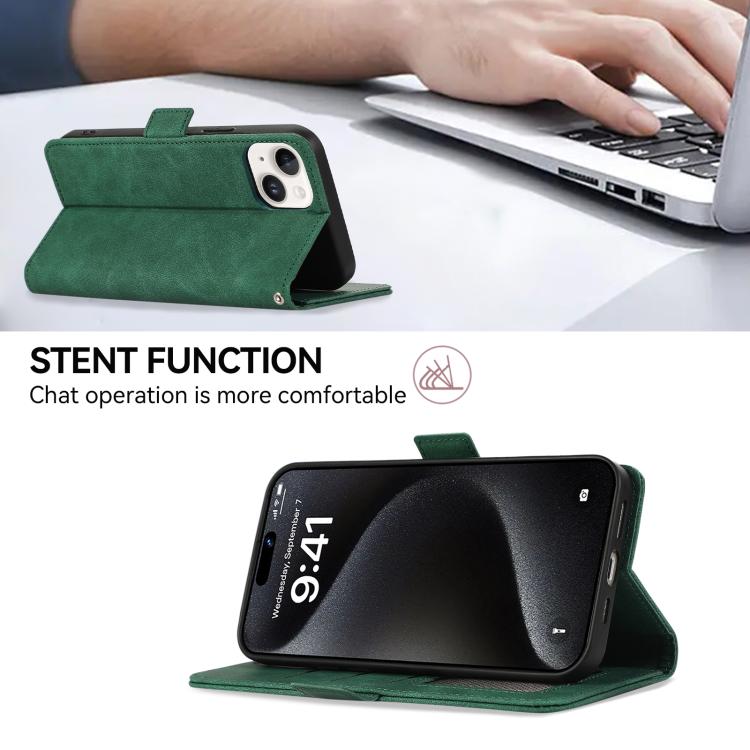 Funda de Cuero Abeel con Imán Rfid y Esmerilado para OnePlus 13R Global (Verde)