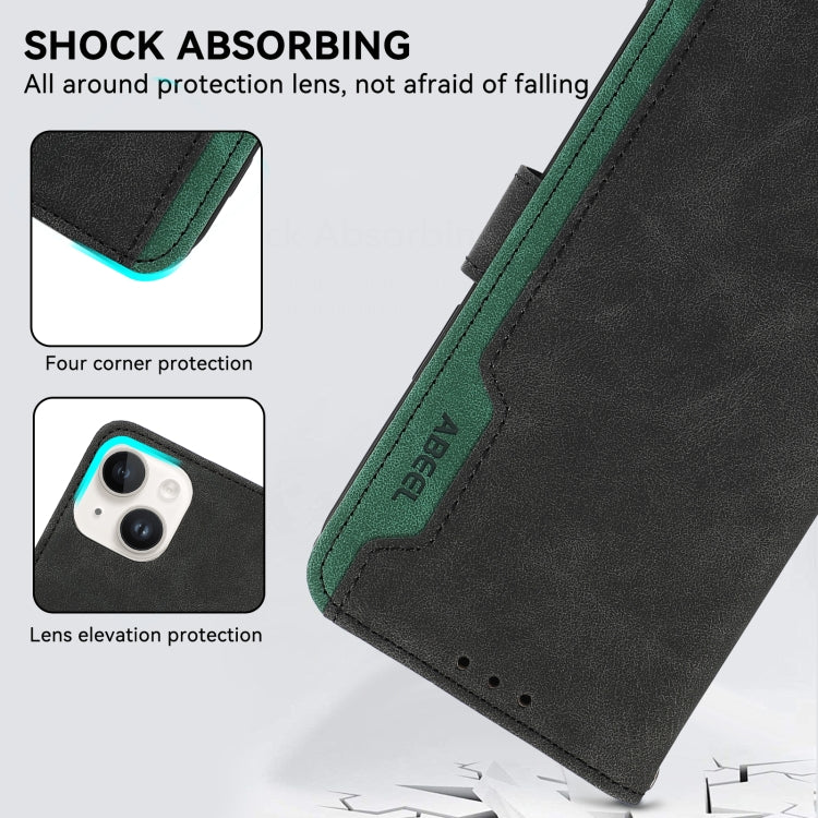 Funda de Cuero con Bloqueo Abeel para OnePlus Nord 13 (Negro y Verde)