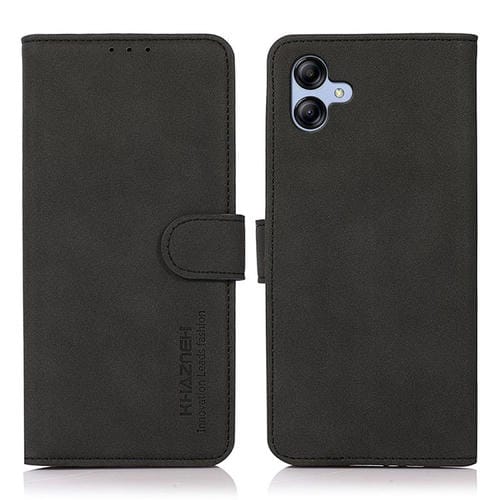 Funda de cuero con textura mate KHAZNEH para Samsung Galaxy A07 5G (negro)