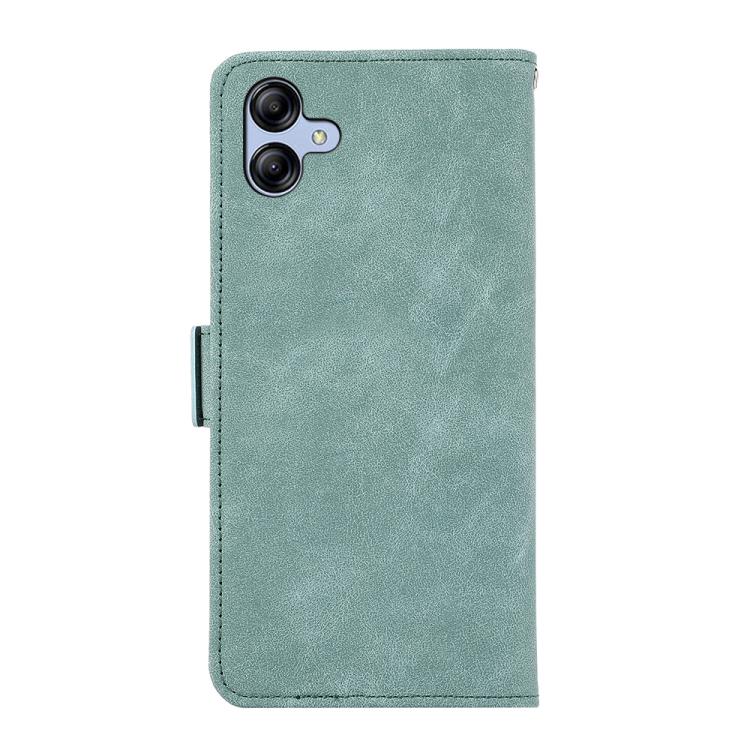 Funda de cuero magnético ABEEL con protección RFID para Samsung Galaxy A07 5G (cian)