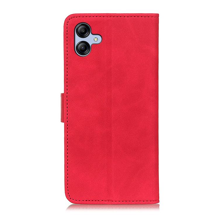Funda de cuero con tapa horizontal y textura retro KHAZNEH para Samsung Galaxy A07 5G (roja)