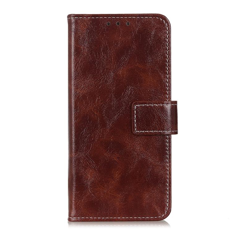 Funda de cuero con textura retro de caballo loco para Samsung Galaxy A07 5G (marrón)