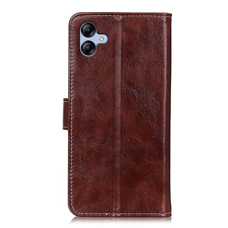 Funda de cuero con textura retro de caballo loco para Samsung Galaxy A07 5G (marrón)