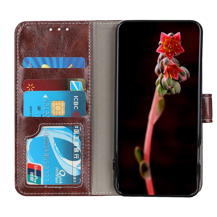 Funda de cuero con textura retro de caballo loco para Samsung Galaxy A07 5G (marrón)