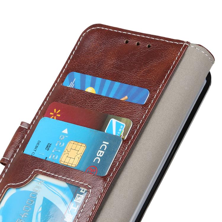 Funda de cuero con textura retro de caballo loco para Samsung Galaxy A07 5G (marrón)