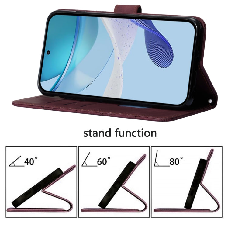 Funda de Cuero con Tapa y Relieve 3D para OnePlus Nord N10 5G (Marrón)