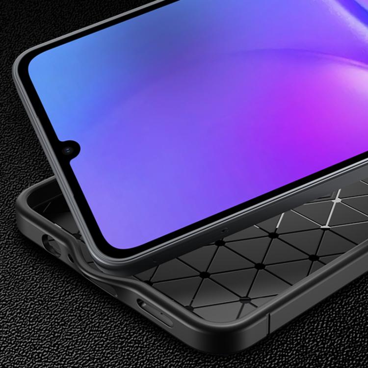 Funda de TPU a prueba de golpes con textura de fibra de carbono para Samsung Galaxy A07 4G (negra)