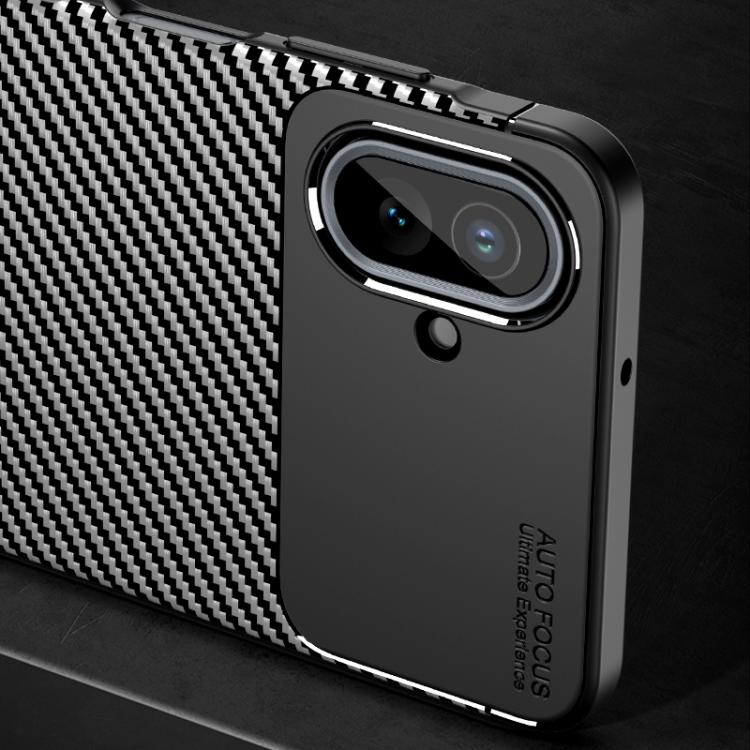 Funda de TPU a prueba de golpes con textura de fibra de carbono para Samsung Galaxy A07 4G (negra)