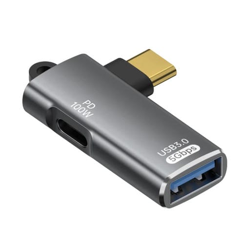 Adaptador Usb-C a Usb OTG ADS-617 5 Gbps PD100W (Gris)