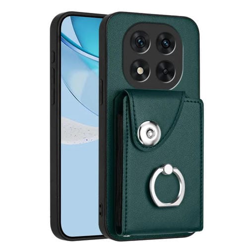 Funda para Redmi Note 14 Pro 5G con tarjetero y anillo (verde)