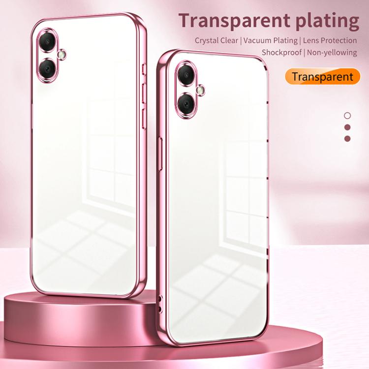 Funda transparente con orificios finos para Samsung Galaxy A07 (morada)
