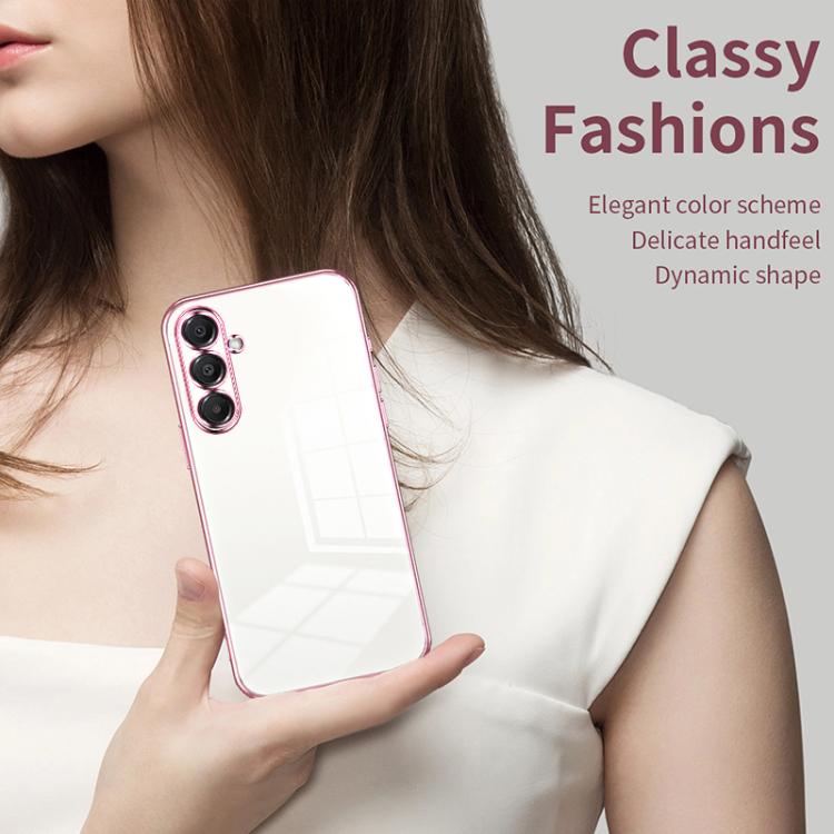 Funda transparente con orificios finos para Samsung Galaxy A17 (verde)