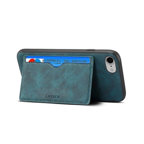 Funda para iPhone 16E Denior D08 de Pu con Ranura para Una Tarjeta (Azul)