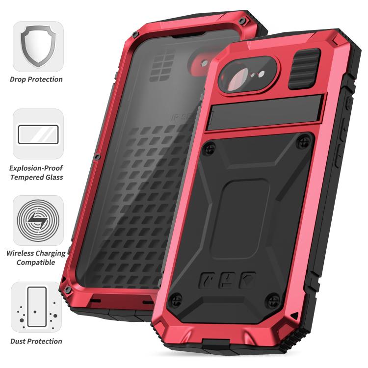 Funda para iPhone 16E R-Just Life Resistente al Agua, al Polvo y a Los Golpes (Roja)