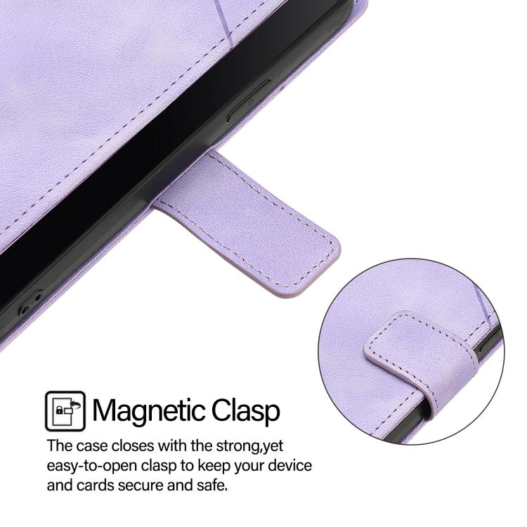 Funda de piel con relieve para Samsung Galaxy M56 5G (morado claro)
