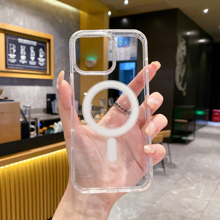 Funda de acrílico transparente de TPU MagSafe para iPhone 16 Pro, versión con animación emergente (transparente)