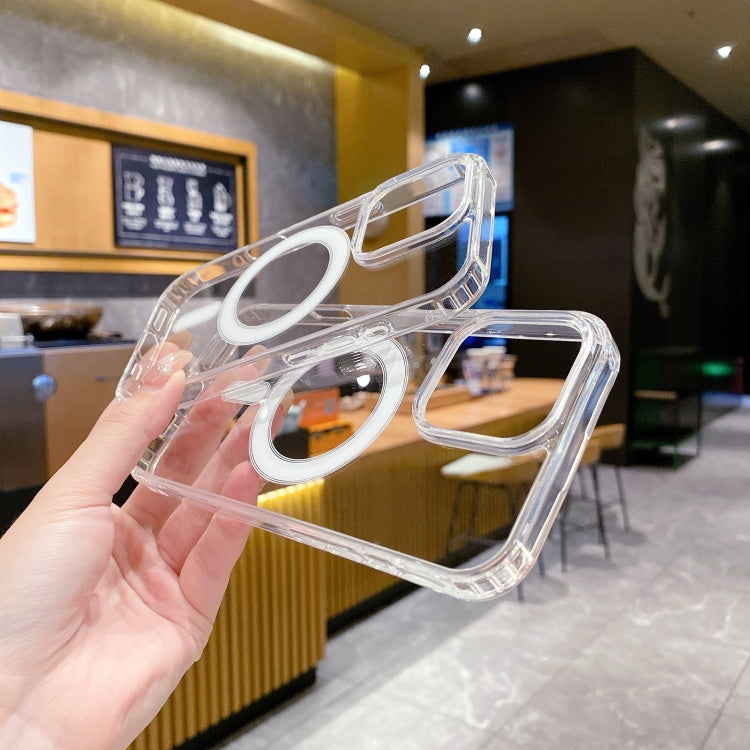 Funda de acrílico transparente de TPU MagSafe para iPhone 16 Plus, versión con animación emergente (transparente)