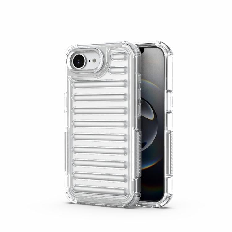 Funda híbrida de TPU y PC con airbag de alta transparencia para iPhone 16e (transparente)