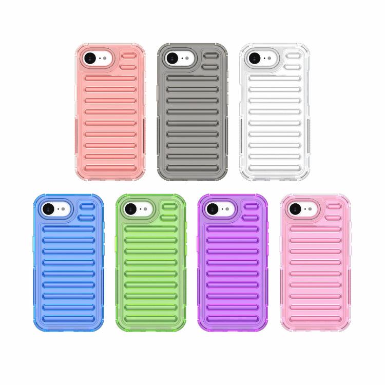 Funda híbrida de TPU y PC con airbag de alta transparencia para iPhone 16e (rosa)