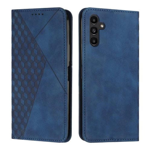 Funda de cuero magnético con textura de diamante para Samsung Galaxy A17/A26 5G (azul)