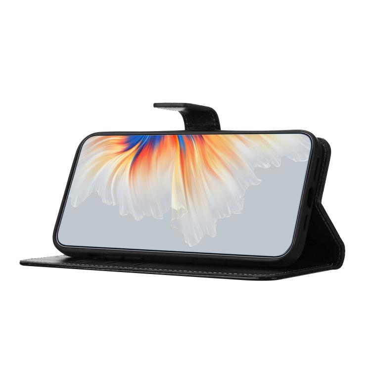 Funda de piel con relieve floral para Samsung Galaxy A07 5G (negra)