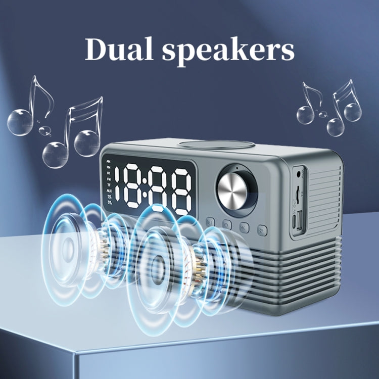 Altavoz Despertador Bt509 Bluetooth 5.3 Pantalla Música Radio (Rosa)